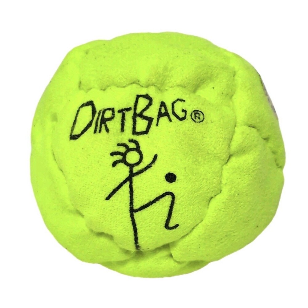 DirtBag Footbag Hacky Sack Neon Yellow 8 Panel 2oz Sand Filled NEW 2"